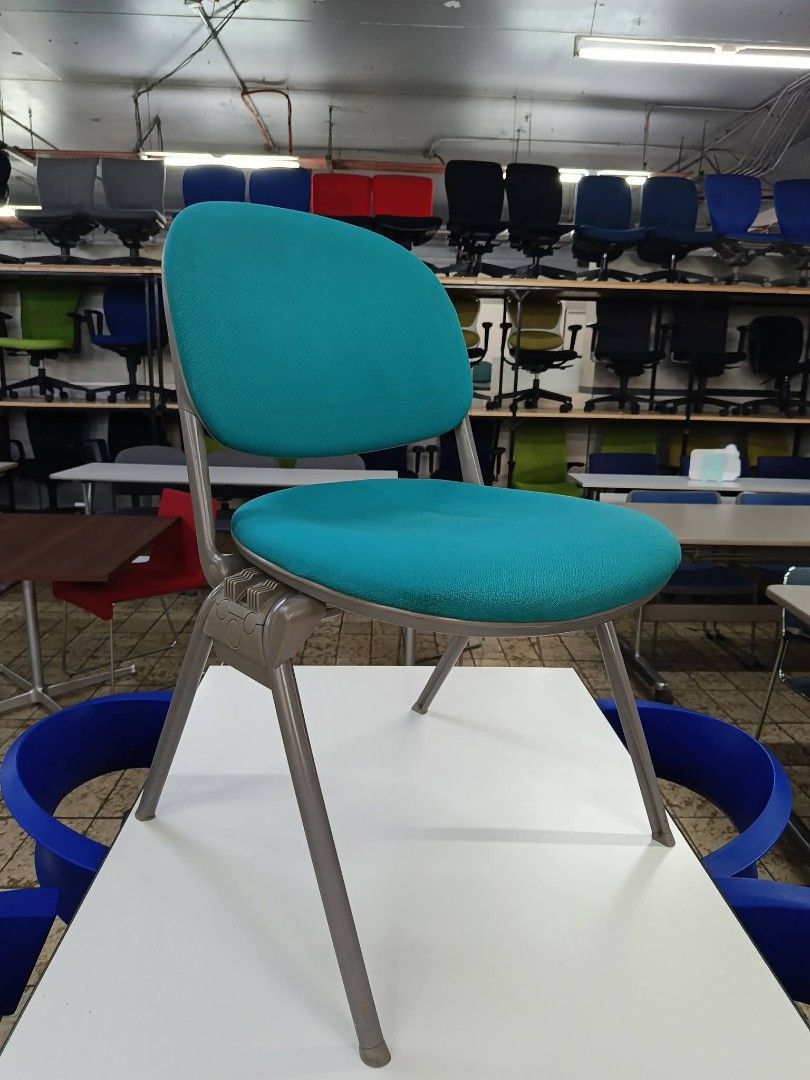 Stackable Chair Okamura (Category: Chairs) located in Valenzuela. Submitted by jesspesongco (Listing ID 1451007189, Image 1). Description: - Comfortable teal fabric seat and back - Sturdy grey metal frame and legs - Modern, minimalist design - Ideal for any office or study space - Built to last and ready for a new home Location: 1238 North EDSA Balintawak Apolonio Samson Quezon city Look for Jess .