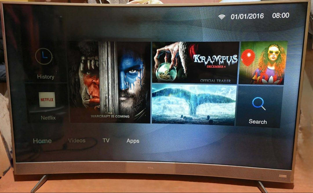 TCL 49" Curved Smart TV C49P3FS (Category: TV) located in Manila. Submitted by eyngel9657 (Listing ID 1451031267, Image 2). Description: - TCL 49-inch Curved Smart TV - Model: C49P3FS - Immersive Curved Display - Dolby Audio for enhanced sound - HDMI connectivity - Includes LED strips on the back for ambient lighting - Power Input: 100-240V, 50/60Hz, 95W - Proudly Made in the Philippines with defect, may black grayish glare sa left side (half the