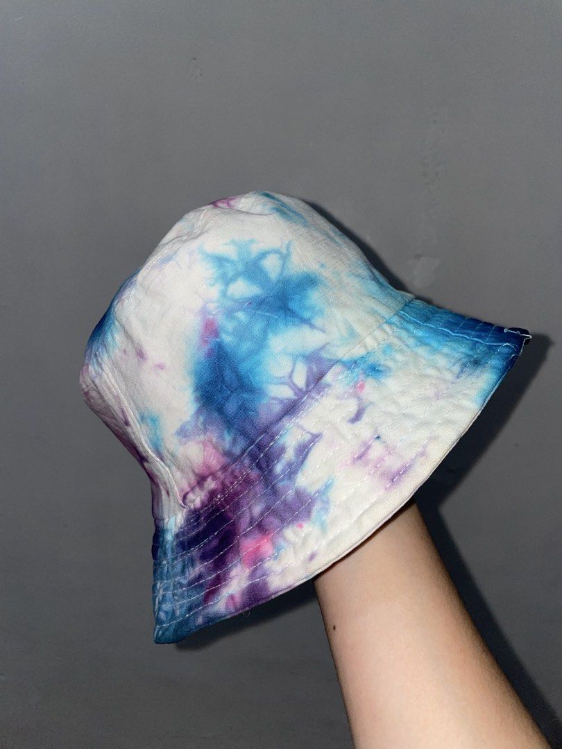 Tie-Dye Bucket Hat - Blue, Pink, Purple (Category: Hats & Beanies) located in Baguio. Submitted by everafterbgo (Listing ID 1451076305, Image 3). Description: - Unique tie-dye bucket hat - Features a cool blue, pink, and purple pattern - Ideal for sunny days, festivals, or everyday wear - Comfortable and stylish accessory - Adds a vibrant pop of color to any outfit.