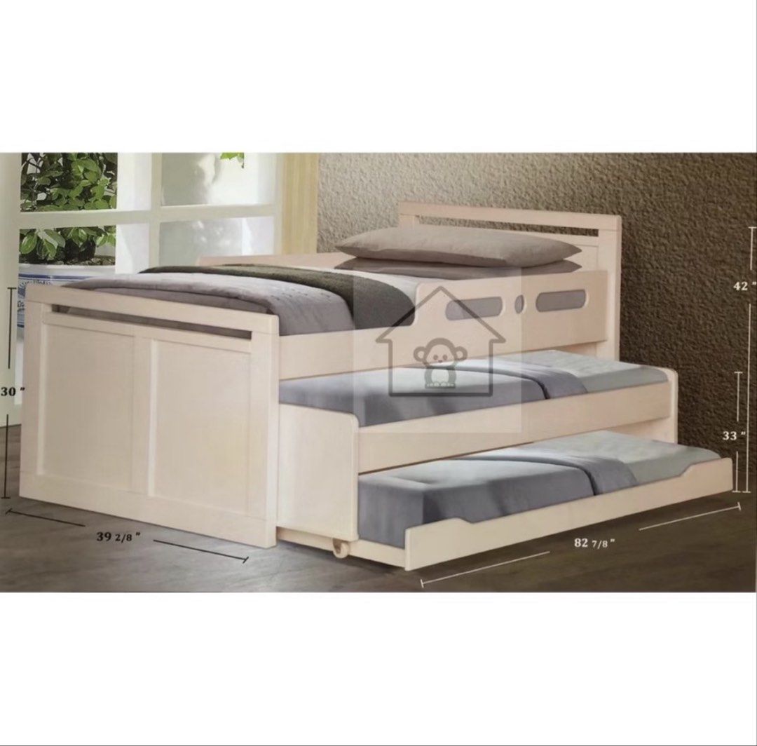 Triple deck bunk bed pull out frame515718228110233601