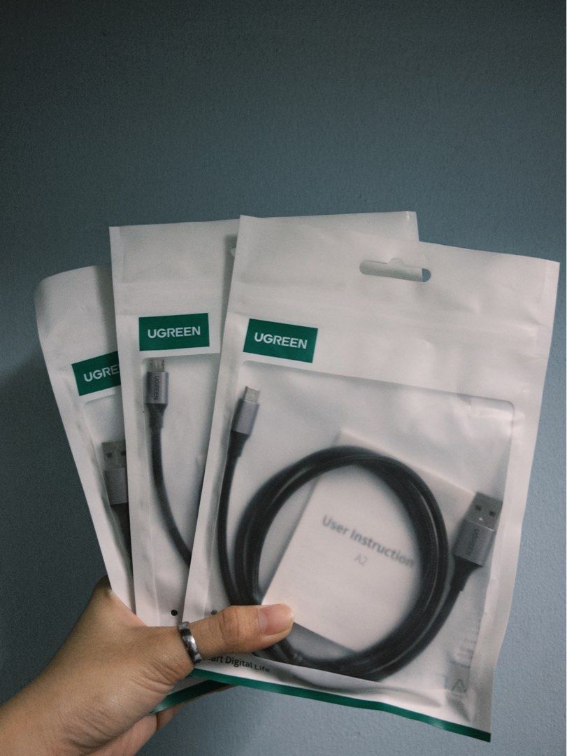 UGREEN US290 Micro USB 2.0 Cable 1M Metal/Black (Category: Chargers & Cables) located in Caloocan City. Submitted by minuteburger (Listing ID 1451115115, Image 1). Description: - UGREEN Micro USB Cable (Model US290) - Color: Metal/Black - Length: 1 meter - USB 2.0 standard - Ideal for charging and data transfer - Multiple units available - User instructions included in some packages.