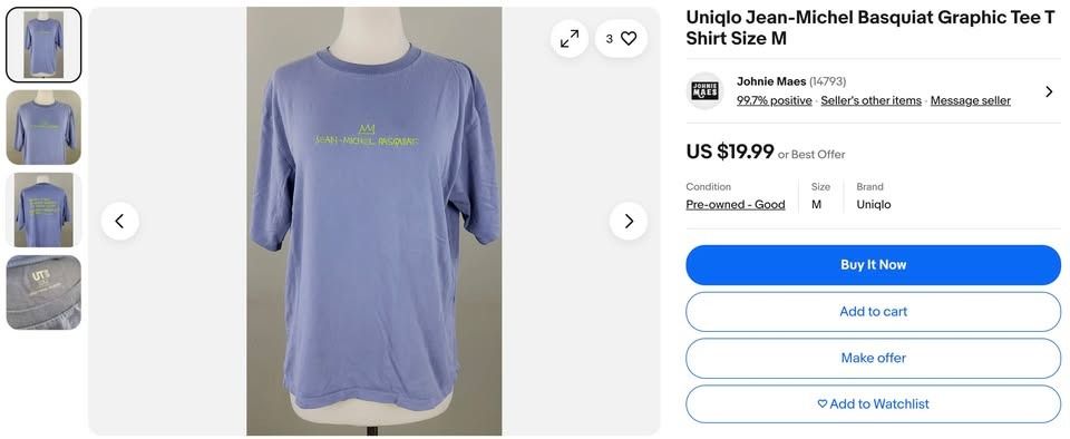 Uniqlo Basquiat Graphic Tee (Category: Tshirts & Polo Shirts ) located in Cagayan de Oro. Submitted by offanglesandcolors (Listing ID 1450952387, Image 3). Description: .