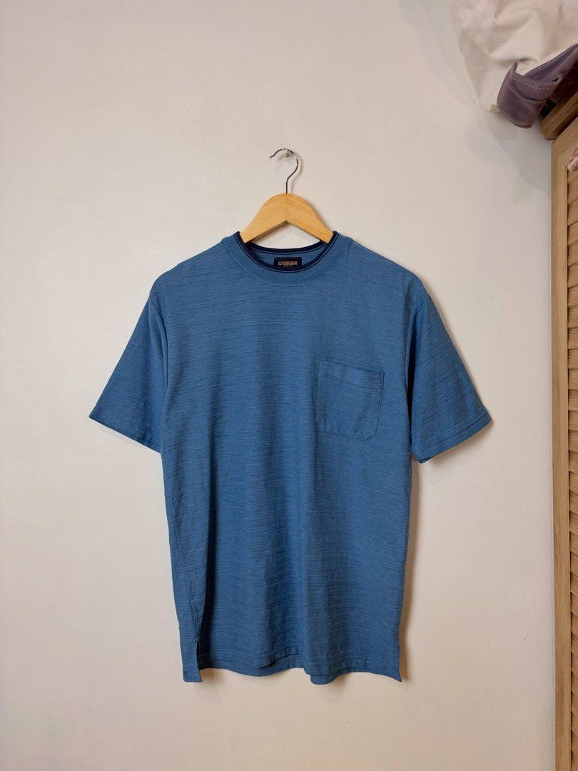 Vintage 90s Lindbergh Concise Textured Tipped Tee (Category: Tshirts & Polo Shirts ) located in Manila. Submitted by recolecta (Listing ID 1451050561, Image 1). Description: Vintage 90s Lindbergh Concise Textured Tipped Tee ₱800 + sf M on tag Length: 26 inches Width (Pit to pit): 19 inches Shoulder Width: 18 inches Sleeve Length: 9 inches - Made in Japan - Structured 65/35 T-C (Tetoron-Cotton) jersey woven with a functional, cooling horizontal ri