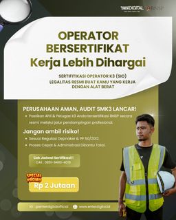 (Kategori: ) berada di . Dikirim oleh sertifikasibnsp.ocean (ID iklan 1450992392, Gambar 1). Deskripsi: .