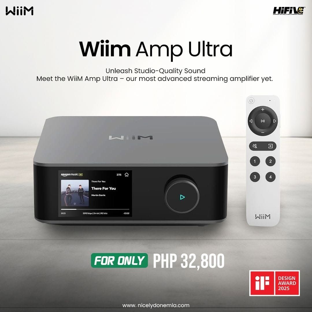 WiiM Amp Ultra Streaming Amplifier (Category: Soundbars, Speakers & Amplifiers) located in Manila. Submitted by nicelydone31948 (Listing ID 1450993165, Image 1). Description: 🎧✨ Complete WiiM Experience Here at HiFiVE — From Entry Level to Next Level ✨🎧 If you’ve been hearing about WiiM and wondering if it’s really worth it — the best way to know is to hear it yourself. 🔊 Here at HiFiVE by NicelyDone, we carry a full lineup of WiiM products — 