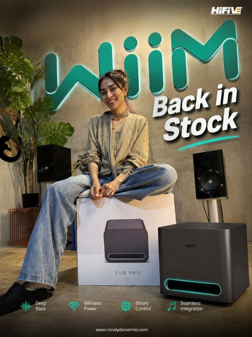 Wiim Sub Pro Wireless Powered Subwoofer (Category: Soundbars, Speakers & Amplifiers) located in Manila. Submitted by nicelydone31948 (Listing ID 1450988026, Image 1). Description: 🎯 The WiiM Lineup is Finally Complete. WiiM Amp Ultra — Your streaming brain 🧠📱. All-in-one amplification + streaming + multi-room audio 🎵. WiiM Sub Pro 8" — The bass your system has been waiting for 💪🌊. 250W of controlled, room-filling low end 🔊. WiiM Wireless S