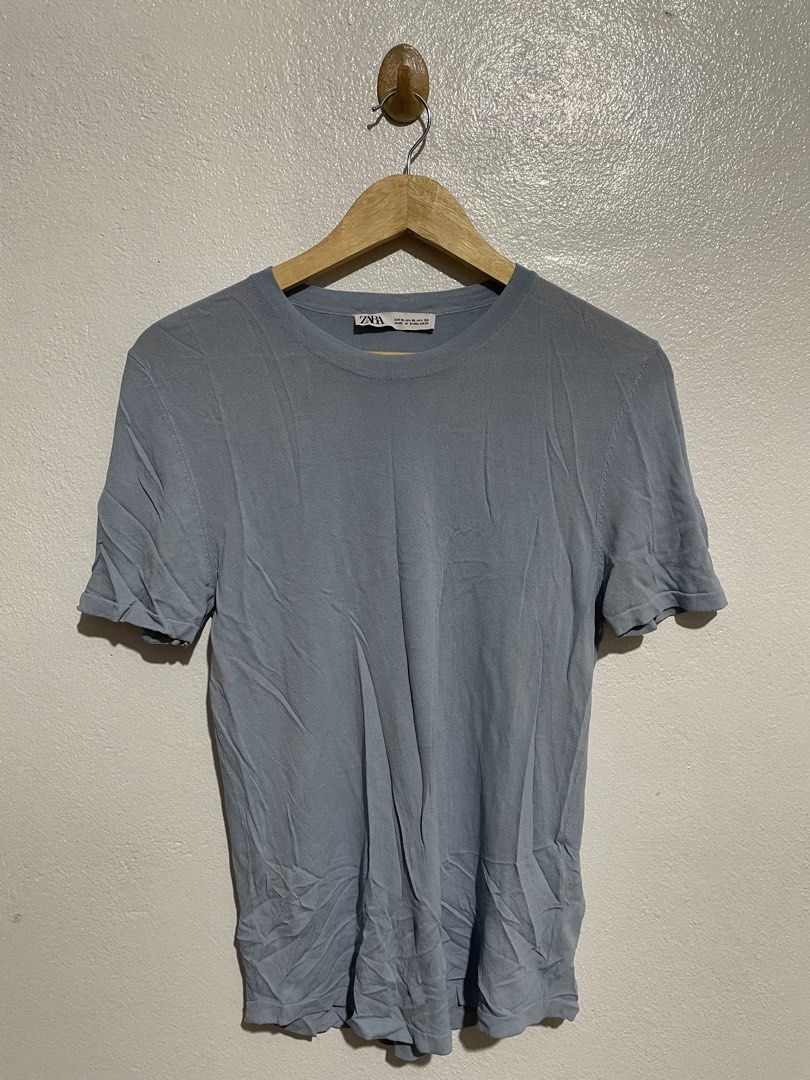 Zara Blue T-shirt XL (Category: Shirts) located in Manila. Submitted by vonerityy (Listing ID 1451078983, Image 1). Description: - Zara Basic Blue T-Shirt - Size: XL - Material: Viscose & Elastane blend - Origin: Made in Bangladesh - Features: Simple, comfortable, and great for everyday wear..