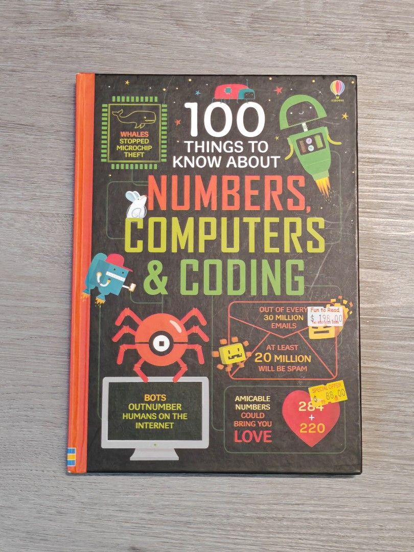 100 Things to Know About Science ; Space ; Numbers, Computers & Coding books （分類：兒童書籍）位於 Hong Kong。 由 toffee_chan 提交（商品編號 1451251876，圖片 2）。簡介： ISBN 9781409593928 9781409582182 9781474942997 Each $35 / all 3 for $90 Selling 3 Usborne '100 Things to Know About' books. Topics are Numbers, Computers & Coding, Science, and Space. Great for curious kids. Let me know if you have questions.。