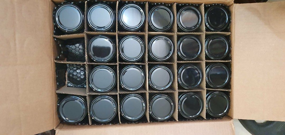 350ml Glass Jars (22 pcs.) (Category: Food Organization & Storage) located in Cainta. Submitted by sofiacaina_items (Listing ID 1451248710, Image 2). Description: - Original number of pcs. when bought: 24 pcs. - The remaining jars to be sold (all 22 pcs.) have never been used. - For inquiries, please do not hesitate to send a message. .