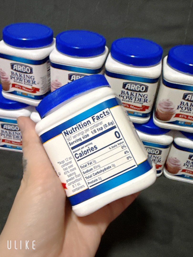 Argo Baking Powder Double Acting 340 grams (Category: Homemade Bakes) located in Angeles City. Submitted by sjd_stuff (Listing ID 1451194459, Image 3). Description: Pwde to sa mga mahilig mag Baked and my online baked business ‼️ ARGO Baking Powder Double Acting 340Grams 🧁 🍰 500 each.