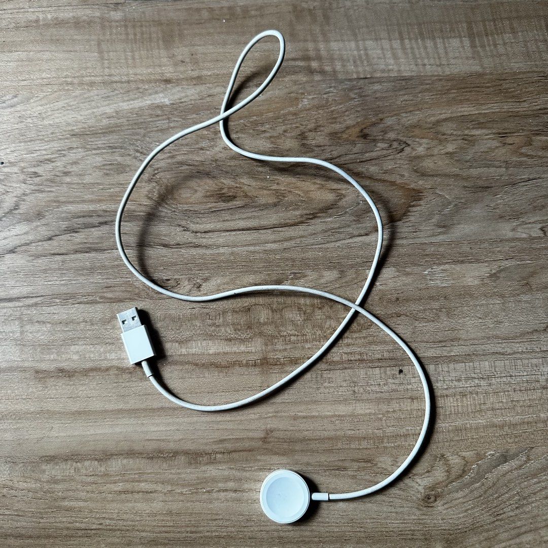 Authentic Apple Watch Magnetic Charging Cable (Category: Chargers & Cables) located in Pasig City. Submitted by funkypeach (Listing ID 1451154339, Image 2). Description: Authentic Apple Watch Magnetic Charging Cable for sale. Came with my Apple Watch Series 5 and used with care. USB A port. In great used condition. RFS decluttering MOP Gcash Shipping at buyer’s expense .