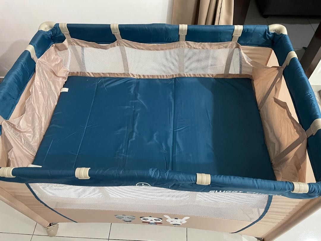 Baby cot Sweet Cherry (Category: Cots & Cribs) located in Pasir Gudang. Submitted by nanahaziq99 (Listing ID 1451274631, Image 3). Description: Baby cot dalam keadaan baik dan bersih. Besi rangka semua cukup. Akan dapat free barang baby sikit.