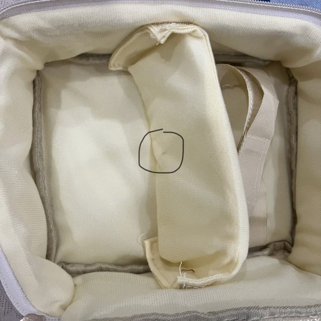Beige/Ivory Camera Bag (Category: Purses & Pouches) located in Manila. Submitted by limonee (Listing ID 1451269872, Image 3). Description: No flaws aside from a few stains on the detachable strap and inner compartment .