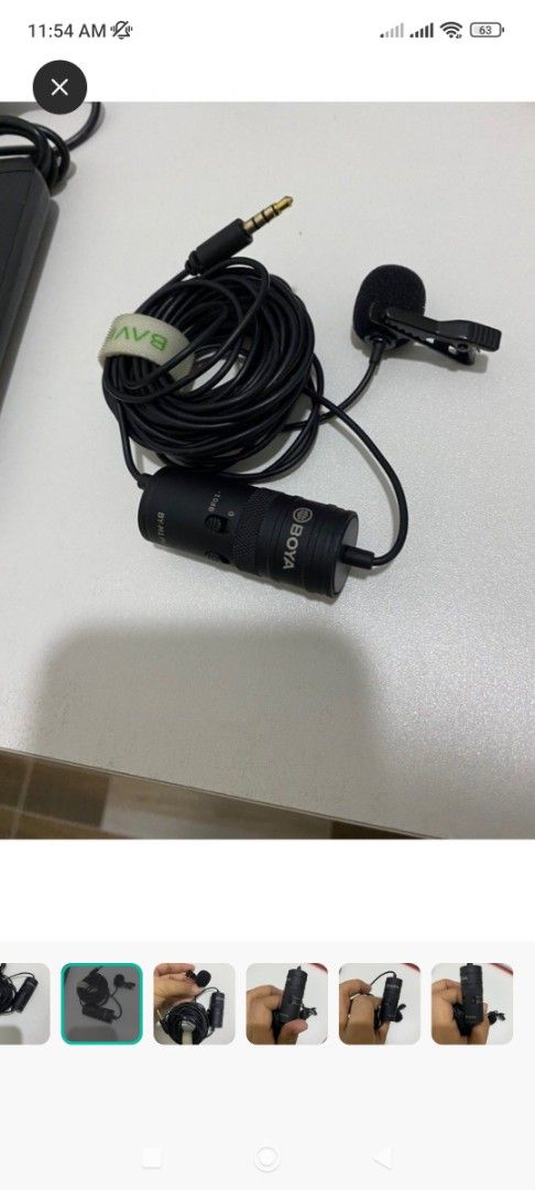 BOYA BY-M1 PRO Lavalier Microphone (Category: Microphones) located in Las Pinas. Submitted by youngcrystal.e1c3bc (Listing ID 1451162799, Image 3). Description: - BOYA BY-M1 PRO Lavalier Microphone - Ideal for interviews, vlogging, and general audio recording - Features a long cable for flexibility - Includes a convenient clip - Compatible with both smartphones and cameras - Tested and confirmed to be in working condition.
