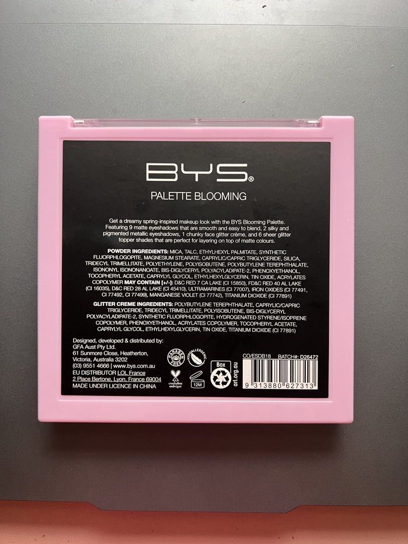 BYS Blooming Palette Eyeshadow 9 Shades Glitter Matte (Category: Makeup) located in Manila. Submitted by artmohseum (Listing ID 1451270698, Image 3). Description: BYS Makeup Palette - never been used - never swatched (except for the glitter) .