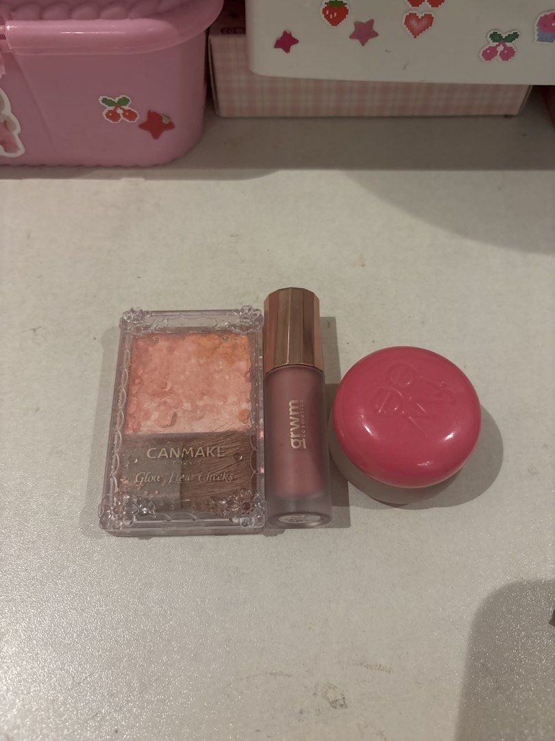 Canmake, GRWM, and FWEE Blushes (Category: Makeup) located in Malolos. Submitted by peonyprincess (Listing ID 1451296633, Image 1). Description: PRICE IS FIRM .