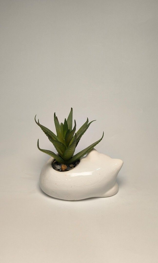 Cat decor w/ artificial plant (Category: Artificial Plants & Flowers) located in Cavite. Submitted by phtmt (Listing ID 1451303907, Image 2). Description: These are factory pull-out items, so minor imperfections or flaws may be present. Please manage your expectations..