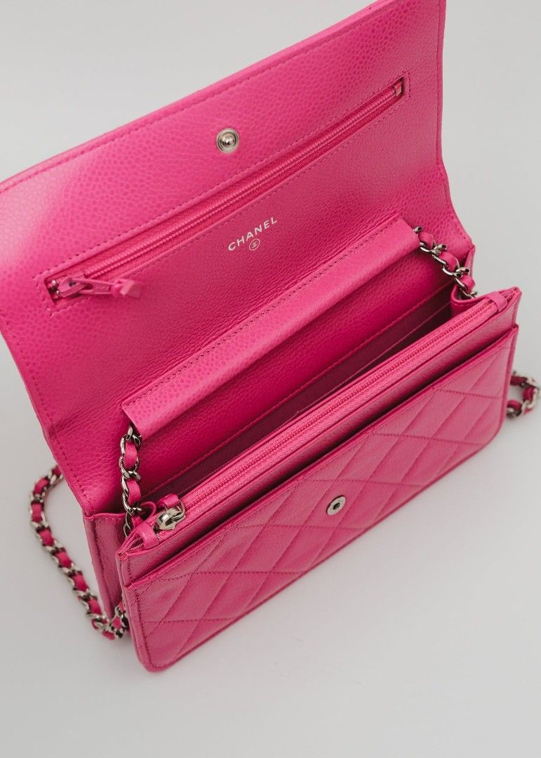 Chanel Series 21 Classic Wallet on Chain (Category: Luxury Bags & Wallets) located in Manila. Submitted by windsorfinery (Listing ID 1451136069, Image 3). Description: Chanel Series 21 Classic wallet on chain in pink caviar silver chain, 2015 Inclusions: Dust bag, box, and authenticity card Cash Price: ₱198,000 Layaway Price: ₱210,000.