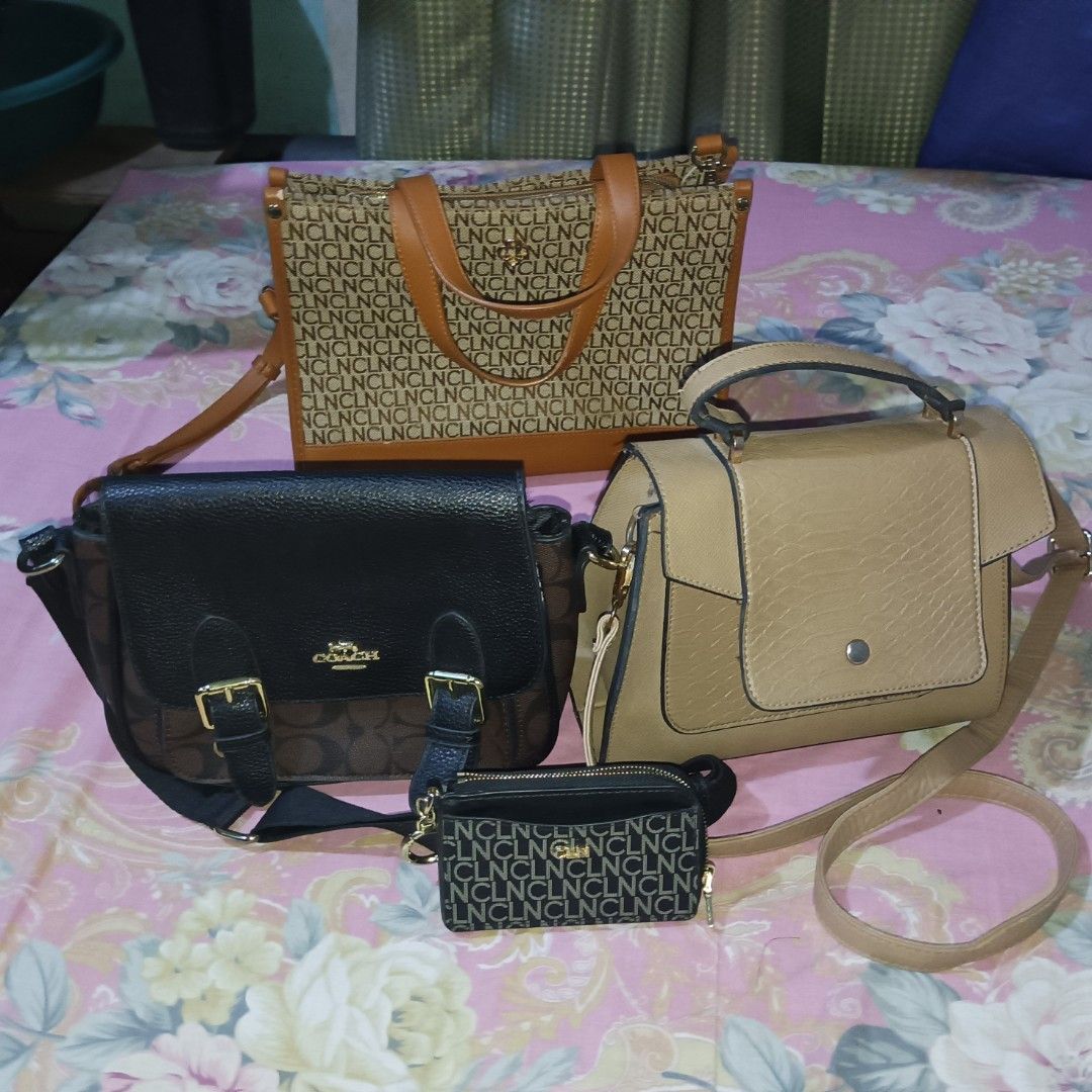 Coach, Designer Inspired Handbags and Wallet Set (Category: Luxury Bags & Wallets) located in Manila. Submitted by play21214 (Listing ID 1451265902, Image 1). Description: CLN(bag and wallet) ,ALBERTO, COACH Take all for 1349.