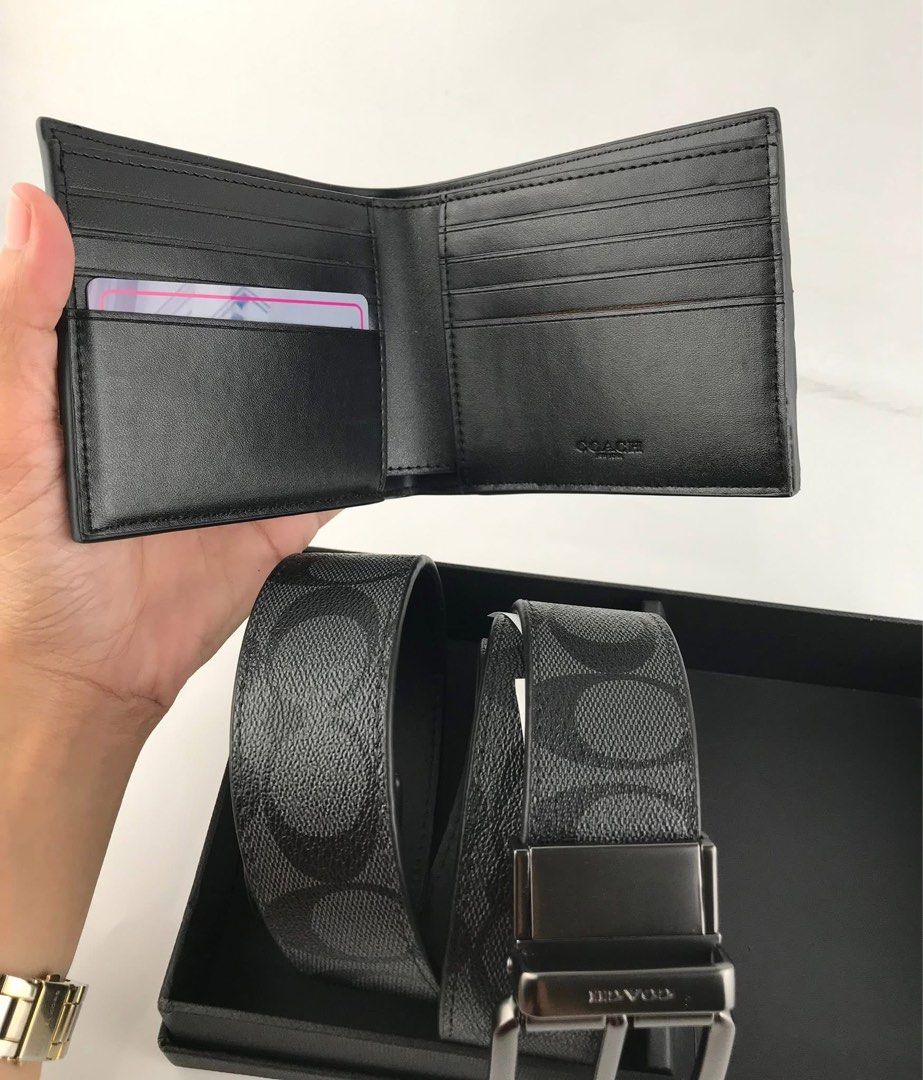 Coach Mens Belt & Wallet Set (Category: Wallets & Card Holders) located in Binan City. Submitted by pinkykeenshop (Listing ID 1451298220, Image 3). Description: .