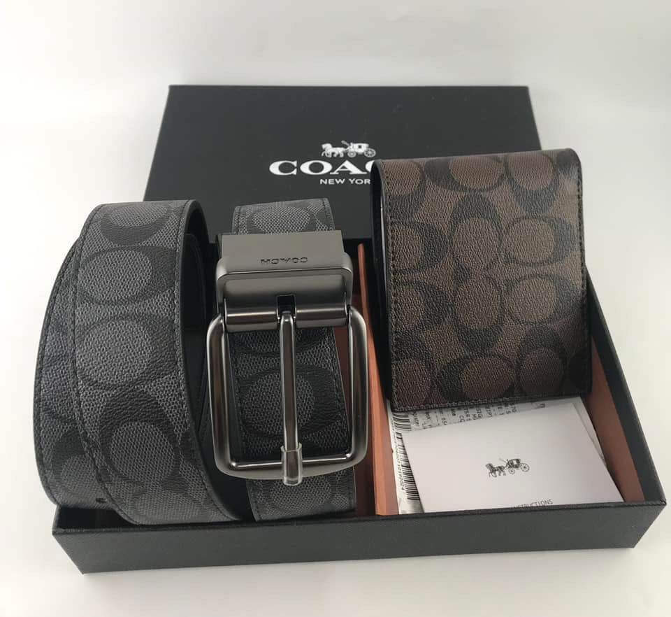 Coach Mens Belt & Wallet Set (Category: Wallets & Card Holders) located in Binan City. Submitted by pinkykeenshop (Listing ID 1451298550, Image 1). Description: .