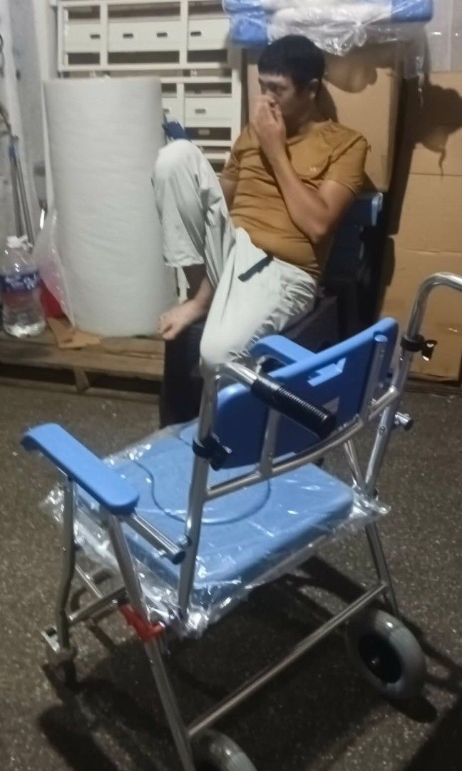 commode shower chair (Category: Braces, Support & Protection) located in Manila. Submitted by joy63057743416 (Listing ID 1451321647, Image 1). Description: we accept bulk orders brandnew affordable onhand negotiable good quality and condition open for pick up and delivery high quality we also sell many medical supplies call me 09268225723 cod,gcash,bank transfer lifetime time free service.