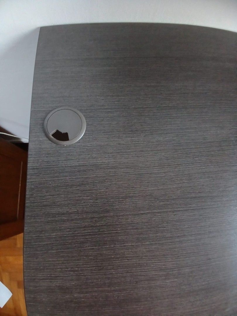 Study Table / Computer Desk (Category: Tables & Sets) located in Singapore. Submitted by johnnyleegs (Listing ID 1451230312, Image 2). Description: Sturdy computer desk/study tavle Solid wood table in good condition Tabletop is sturdy with no warping or bending Comes with 2 cable grommets (one on each side) for neat cable management Dimensions: Height: 74 cm Length: 120 cm Depth: 75 cm.