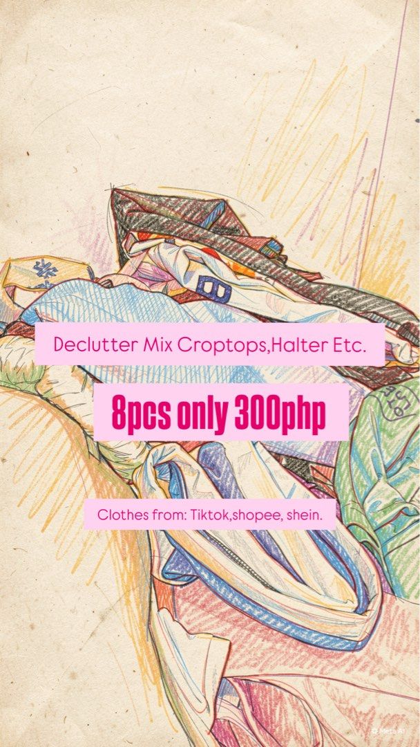 Declutter Mix Croptops, Halter Tops - 8pcs for 300 PHP (Category: Others Tops) located in Quezon City. Submitted by bea3s (Listing ID 1451151142, Image 1). Description: - Bundle of mixed croptops and halter tops .