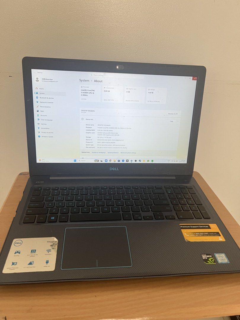Dell G3 Laptop Intel Core i5 8GB RAM (Category: Laptops & Notebooks) located in Quezon City. Submitted by kmcboller (Listing ID 1451213336, Image 1). Description: - Dell G3 Laptop - Intel Core i5 Processor - 8GB RAM - 1TB Storage - 15.6-inch Screen - Suitable for everyday use and some gaming - Includes HDMI and USB ports - With Mouse and laptop bag - Selling as is.