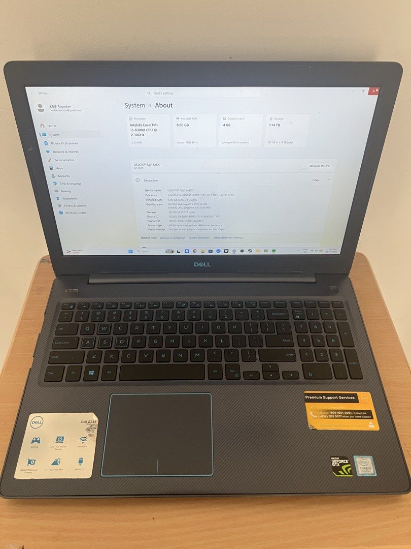 Dell G3 Laptop Intel Core i5 8GB RAM (Category: Laptops & Notebooks) located in Quezon City. Submitted by kmcboller (Listing ID 1451213336, Image 3). Description: - Dell G3 Laptop - Intel Core i5 Processor - 8GB RAM - 1TB Storage - 15.6-inch Screen - Suitable for everyday use and some gaming - Includes HDMI and USB ports - With Mouse and laptop bag - Selling as is.