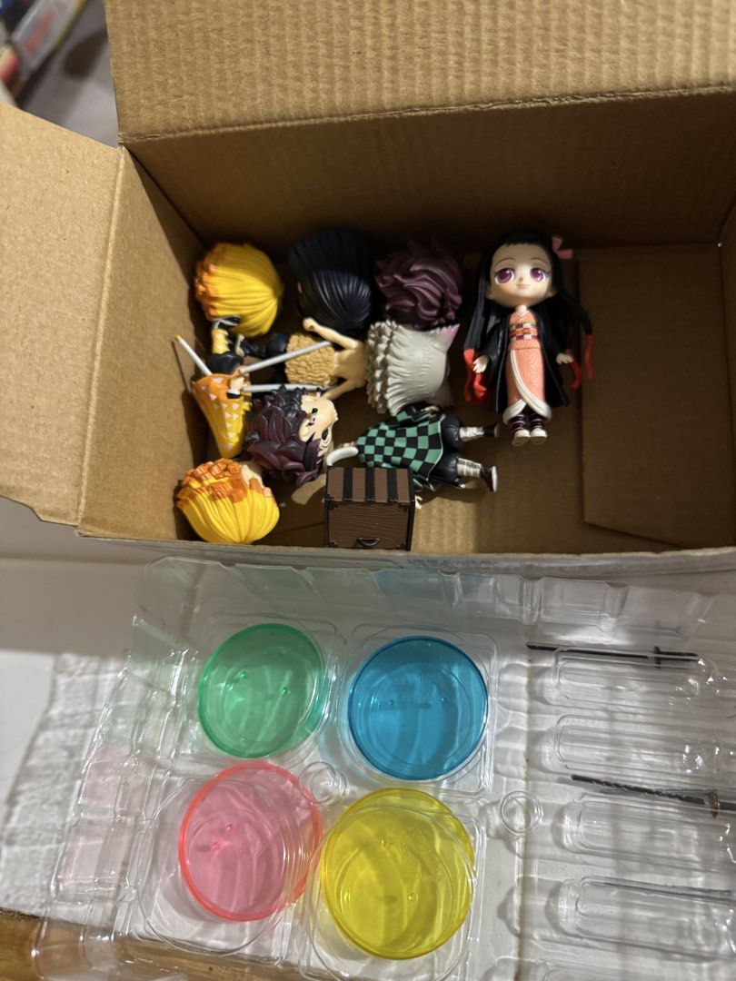 Demon Slayer Qposket Figures Set (Category: Figurines & Statues) located in Cainta. Submitted by danica010314 (Listing ID 1451239061, Image 2). Description: - Set of 4 Demon Slayer Qposket figures: Tanjiro, Nezuko, Zenitsu, and Inosuke. - All figures are complete with their original stands and accessories. - Figures are still in their original boxes. - A must-have collectible for any Demon Slayer fan!.