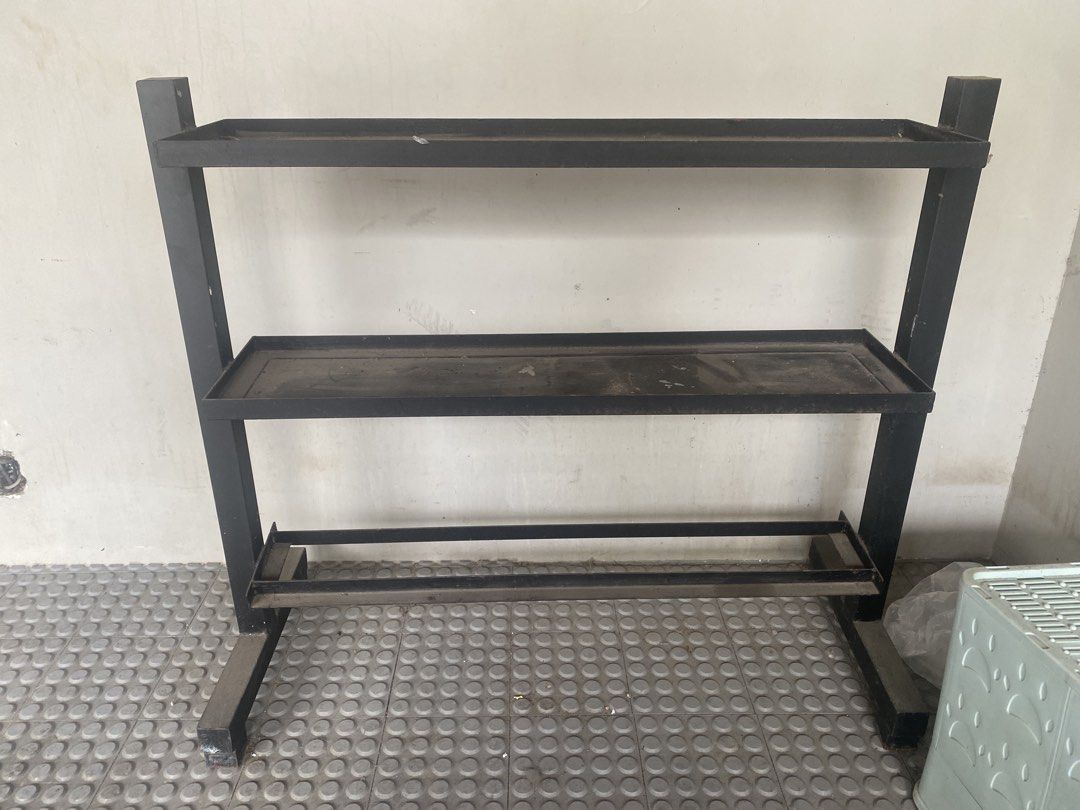 Dumbbell and kettlebell rack (Category: Other Sports Equipment and Supplies) located in Marikina City. Submitted by theflos (Listing ID 1451196125, Image 1). Description: Depth 10" Length 40" Height 38".