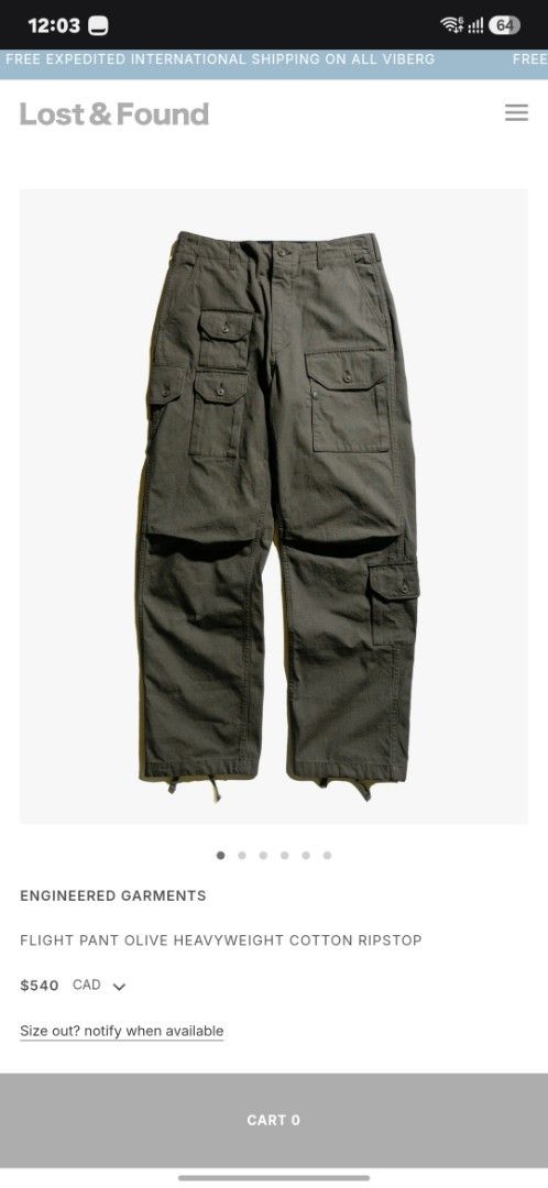 Engineered Garments Flight Pant Olive Selvedge (Category: Jeans) located in Manila. Submitted by slickzy (Listing ID 1451285477, Image 2). Description: Engineered Garments Flight Pants Olive Size: Medium (Fits 31 to 35 Max) Length = 39" Condition: 9.8/10 Altered length back to original Price: Php. 12,500 Only! RFS: Unloading Kindly DM me if interested Thanks and God bless!.