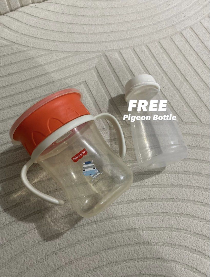 Fisher Price Training Cup 2 Handle All Round Sippy Cup (Category: Weaning & Toddler Feeding) located in Batangas. Submitted by lifewithxhan.ph (Listing ID 1451232658, Image 2). Description: Fisher Price Training Cup 2 Handle All Round Sippy Cup w/ FREE Pigeon Bottle - Used once, my toddler doesn't like it. .