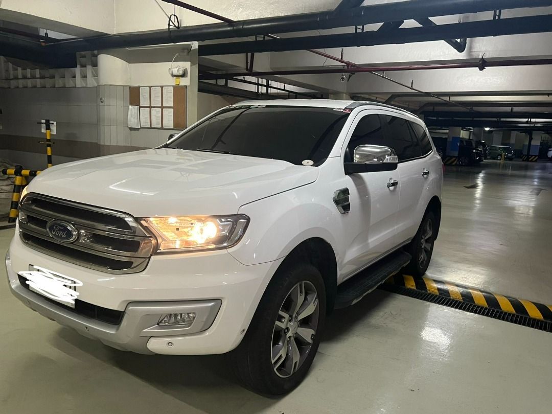 Ford Everest (Category: Used Cars) located in Manila. Submitted by kaymarievp (Listing ID 1451206149, Image 1). Description: FOR SALE: 2018 Ford Everest Titanium 2.2L AT Diesel Price: 800,000 (Negotiable) First owner, well-maintained, and low mileage (49,725 km). White, Automatic, Diesel, 7-seater SUV. Complete OR/CR and 2 original smart keys. Features: Leather seats, push start/smart key, touchscreen infotainment, reverse camera, front & rear pa