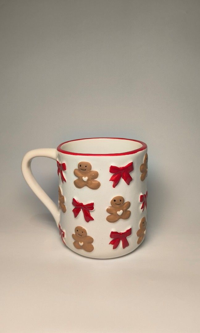 Gingerbread and ribbons mug (Category: Coffee & Tea Tableware) located in Cavite. Submitted by phtmt (Listing ID 1451306964, Image 1). Description: (w/ crazings handle) These are factory pull-out items, so minor imperfections or flaws may be present. Please manage your expectations..