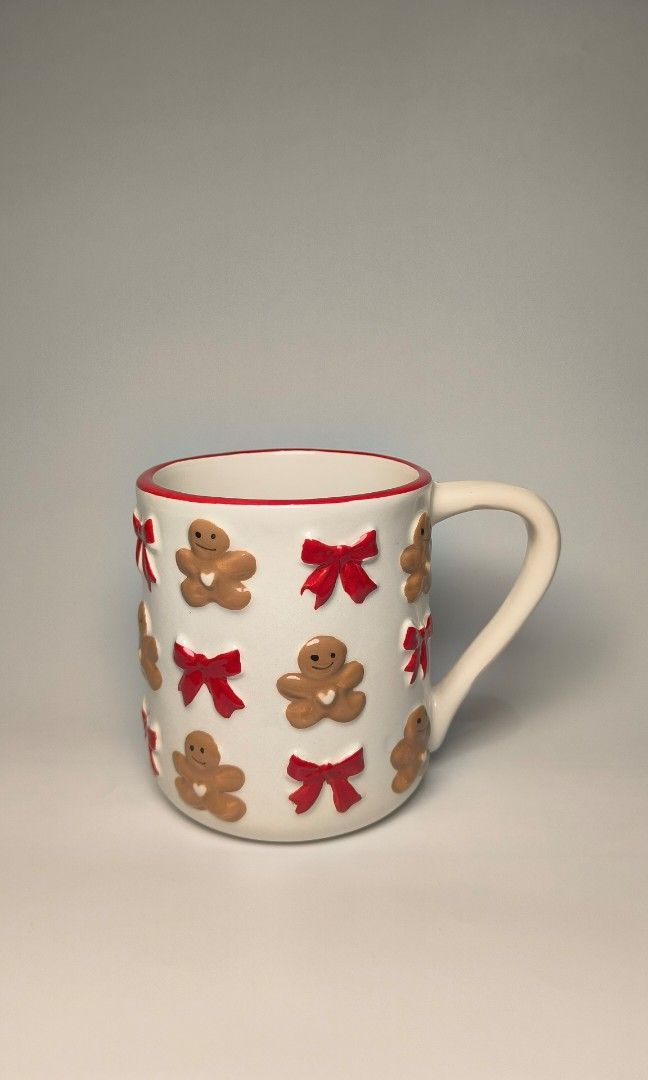 Gingerbread and ribbons mug (Category: Coffee & Tea Tableware) located in Cavite. Submitted by phtmt (Listing ID 1451306964, Image 2). Description: (w/ crazings handle) These are factory pull-out items, so minor imperfections or flaws may be present. Please manage your expectations..