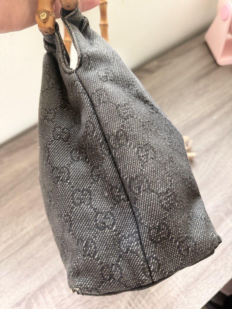 Gucci GG Monogram Denim Bamboo Handle Handbag (Category: Luxury Bags & Wallets) located in Los Banos. Submitted by collineam_ (Listing ID 1451208878, Image 3). Description: - Guaranteed Authentic - Very good condition - Vintage (Tom Ford Edition Year 1998).