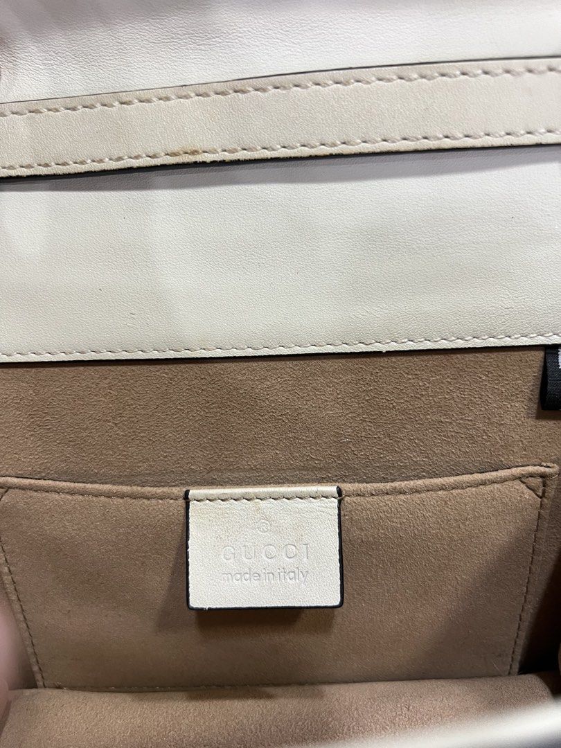 Gucci Sylvie Web Stripes (Category: Luxury Bags & Wallets) located in Bacolod City. Submitted by novymae23 (Listing ID 1451180797, Image 3). Description: Gucci Sylvie Web Stripes Shoulder Bag Small Excellent Condition.