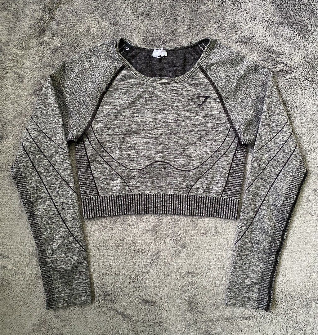 Gymshark Hyper Amplify Long Sleeve Crop Top (Category: Activewear) located in Cebu City. Submitted by markvoid (Listing ID 1451298156, Image 1). Description: Gymshark Hyper Amplify Long Sleeve Crop Top >Excellent Condition >Like New >Cut Tag Only >Color Rate: 10/10 >Color May Vary Due To Light >Width: 18 (stretchable) >length: 13 >Size: Medium >Price+SF >MOP: Gcash/Bank Transfer >Shipping: J&T Mandaue City.