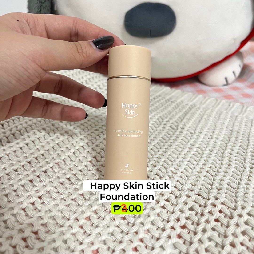 Happy Skin Stick Foundation (Light Beige) (Category: Makeup) located in Manila. Submitted by makeitminecj (Listing ID 1417656670, Image 1). Description: •Used 2-3x for content lang •95% FULL •1 available shade: Light Beige (check photos for shade reference) .