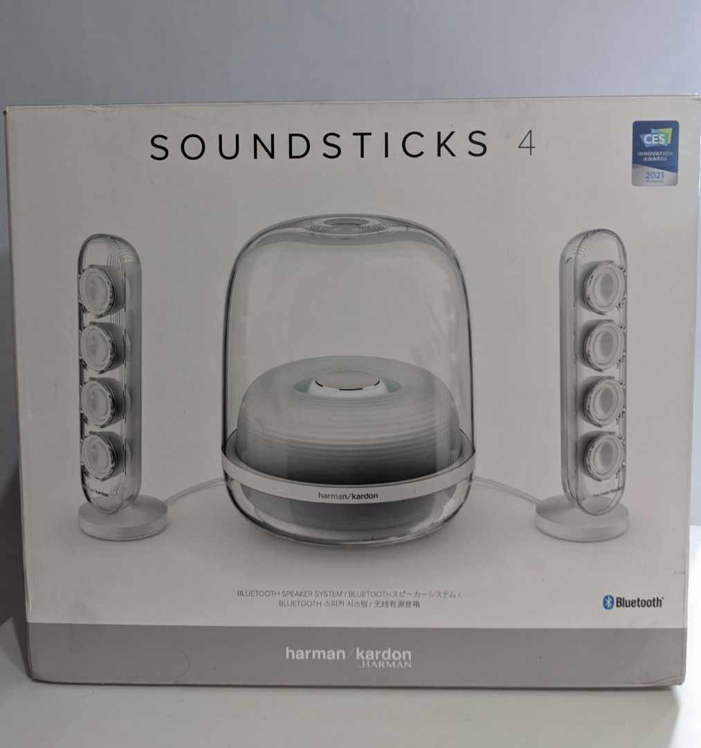 Harman Kardon Soundstick 4 (Category: Soundbars, Speakers & Amplifiers) located in Muntinlupa City. Submitted by erigoo12200 (Listing ID 1451158702, Image 2). Description: sale or swap Harman Kardon soundstick 4 speaker complete with box, Manuals, and other cables from the box Sucat Muntinlupa.