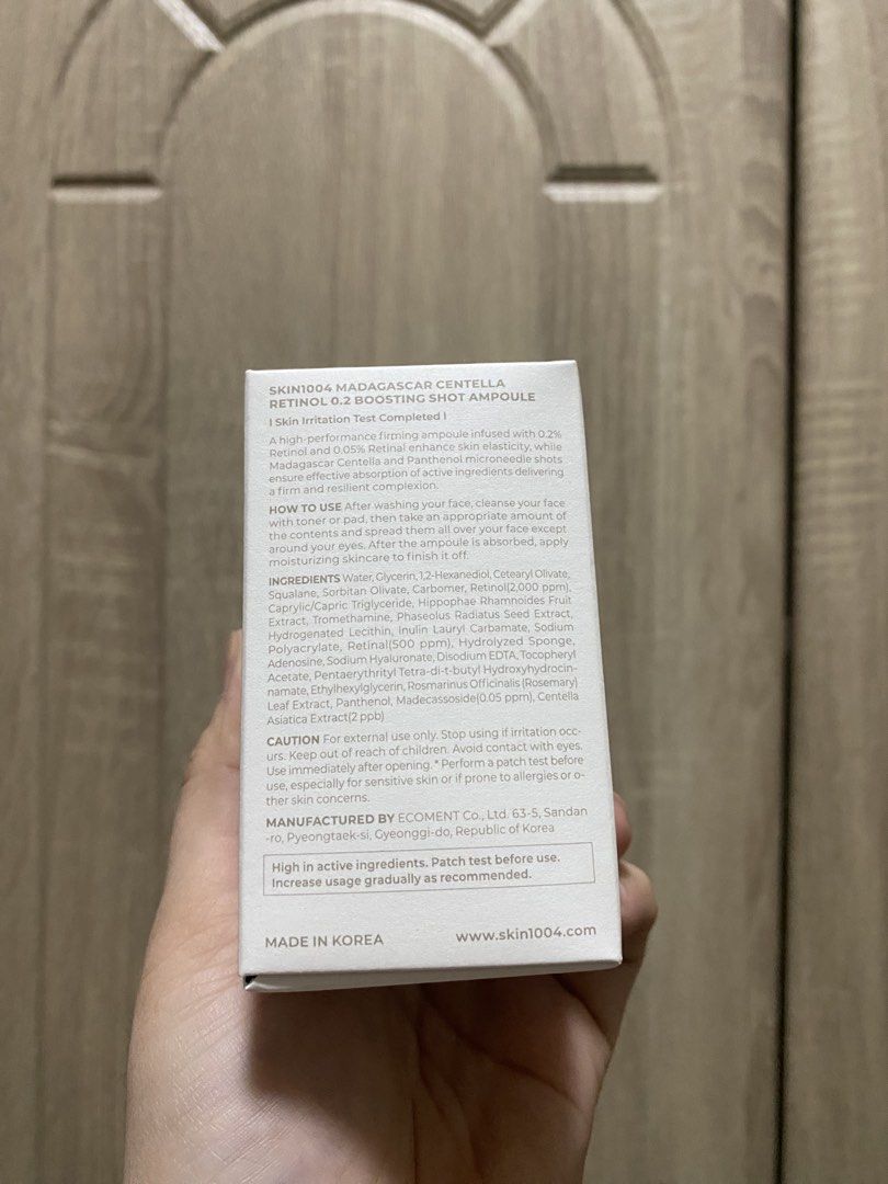 Innisfree Retinol 0.2% Boosting Shot Ampoule (Category: Face Care) located in Rizal. Submitted by skincarehaulph (Listing ID 1449966570, Image 2). Description: In transit 1pc only - Innisfree Retinol 0.2% Serum - Promotes firm and resilient skin - Addresses elasticity and wrinkle care - Enriched with Vitamin A for enhanced firmness and texture - Results in smoother, healthier-looking skin - Boosting shot ampoule for visibly firmer and more elasti