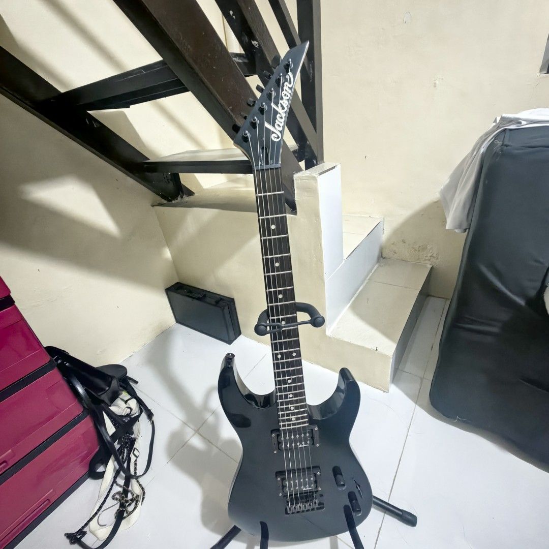 Jackson js11 Electric Guitar (Category: Musical Instruments) located in Manila. Submitted by jm3ndoza (Listing ID 1451173977, Image 2). Description: - Black Jackson electric guitar - 6 strings - Ready for playing and practice - Selling as is.