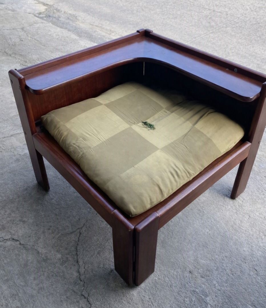Karimaku-style corner bench (Category: Chairs) located in Caloocan City. Submitted by maisonmem (Listing ID 1451255643, Image 1). Description: - Unique dark wood corner chair - Sturdy construction for durability - Vintage accent piece - Ready to find its new home.