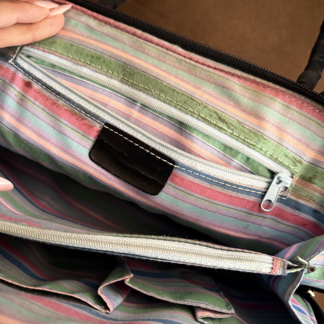 Kate Spade Striped Canvas Tote Bag (Category: Tote Bags) located in Manila. Submitted by songhuns (Listing ID 1451138252, Image 3). Description: Thrifted in Portland. Check pics for reference :).