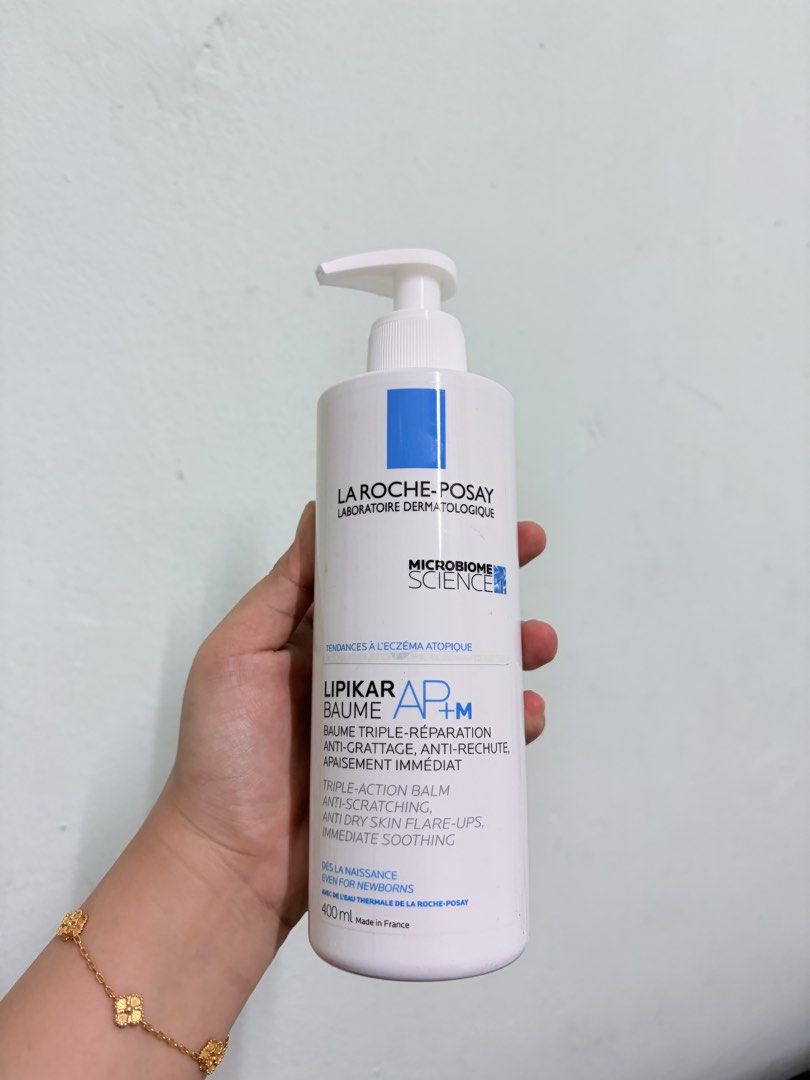La Roche-Posay Lipikar Baume AP+M Triple Action Balm 400ml (Category: Body Care) located in Hulu Selangor. Submitted by izzynuts (Listing ID 1451191858, Image 1). Description: - La Roche-Posay Lipikar Baume AP+M (400ml) used only <5ml • Triple action balm for eczema-prone skin • Helps reduce scratching •Combats dry skin flare-ups • Provides immediate soothing • Suitable for newborns, children, and adults • Gentle formula: Fragrance-free and parab