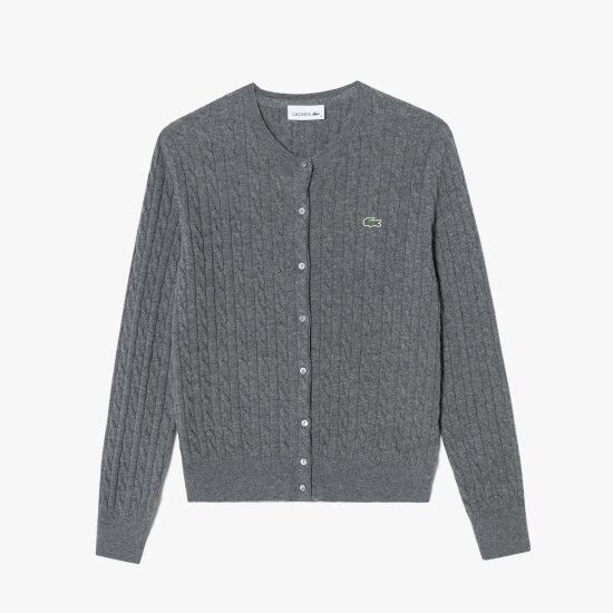 Lacoste Cable Crew Neck Cardigan (Category: Coats, Jackets and Outerwear) located in Bacolod City. Submitted by cdargg (Listing ID 1451234164, Image 1). Description: Lacoste Cable Crew Neck Cardigan ‘Grey’ (Wool) Size: 36 (Small) Dimension: Width - 16’ Length - 19’ Sleeve - 18.5’ Excellent No Issue/Flaws .