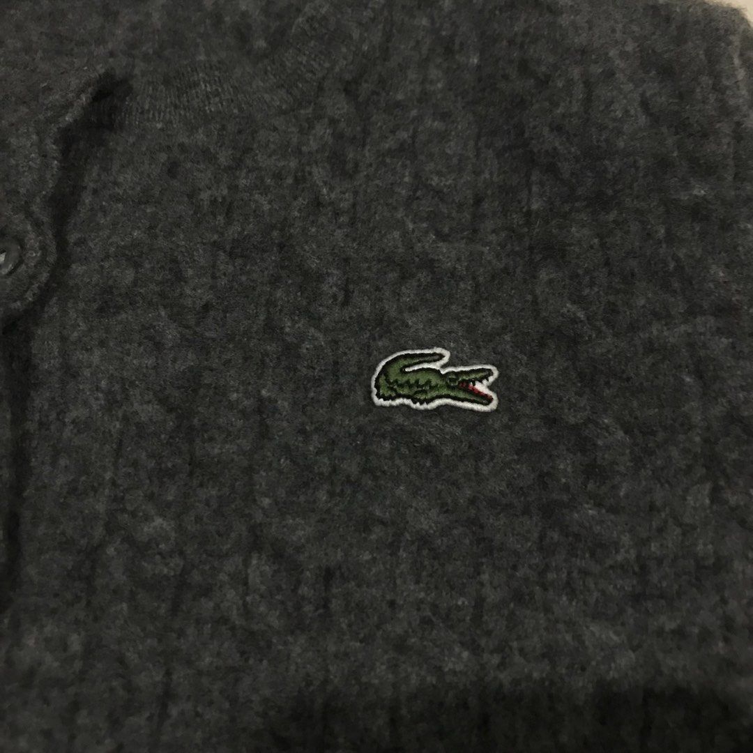 Lacoste Cable Crew Neck Cardigan (Category: Coats, Jackets and Outerwear) located in Bacolod City. Submitted by cdargg (Listing ID 1451234164, Image 3). Description: Lacoste Cable Crew Neck Cardigan ‘Grey’ (Wool) Size: 36 (Small) Dimension: Width - 16’ Length - 19’ Sleeve - 18.5’ Excellent No Issue/Flaws .