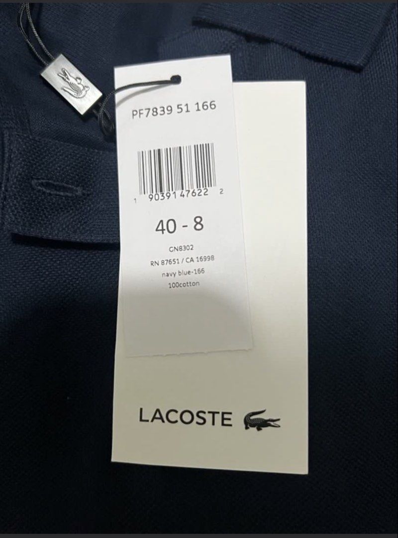 Lacoste Regular Fit Polo Women (Category: Shirts) located in Quezon City. Submitted by hdelros (Listing ID 1451281757, Image 3). Description: Original with tag bnew navy size 40 rfs: not the right size.